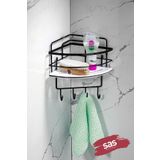 Sas Haus Yapışkanlı Ömür Boyu Paslanmaz Kristal Ayarlanabilir Raf Banyo Düzenleyici Şampuanlık LK-01 SBSK