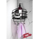 Sas Haus Yapışkanlı Ömür Boyu Paslanmaz Kristal Ayarlanabilir Raf Banyo Düzenleyici Şampuanlık LK-01 SSSK