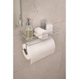 Sas Haus Yapışkanlı Raflı Kağıt Rulo Havluluk Peçetelik Havlu Kağıtlık Krom Banyo Mutfak Düzenleyici Raf SHR-