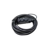 sas kablo Kauçuk Başlıklı 10 Metre Siyah Uzatma Kablosu 3x1,5 Mm