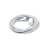 sas kablo Topraklı 15 Metre Seyyar Kablo Uzatma Kablosu 3x2,5 Mm,Beyaz