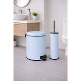 SAS Mavi 2'li Banyo Seti - Metal Çöp Kovası 3 Lt Ve Wc Fırçası Takımı Elit 7200