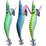 Sasa 3'lü Set Fosforlu Kalamar Zokası 13 cm 20 gr 3.5 Kurşunlu Yeşil Mavi Sarı Renkler