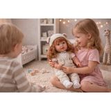 Şaşkın House Konuşan Sevimli Et Bebek & 65 cm Sevimli Sesli Oyuncak Bebek & Eğitici ve Uyku Arkadaşı - Bej - Kırmızı
