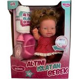 Şaşkın House Sevimli Altını Islatan Bebek 25 cm Kız Çocuk Eğlenceli Oyuncak Pilli