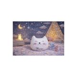 ŞAŞKIN HOUSE SEVİMLİ KEDİ YASTIK MEOW BASKILI DEKORATİF POLAR KUMAŞ YUMUŞAK HEDİYELİK KEDİ YASTIK PELUŞ OYUNCAK