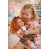 Şaşkın House Sevimli Konuşan Sesli Leopar Jileli Bebek Oyun ve Uyku Arkadaşı 65 cm Et Bebek - Kızıl