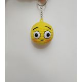 Şaşkin Surat Emoji Amigurumi Organik Anahtarlik Oyuncak