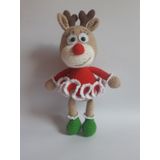 Şaşkın Yılbaşı Geyiği Amigurumi Organik Oyuncak