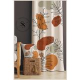 Sasohome Imaginary Surreal Flowers Yapraklar Desenli Kadife 140 X 270 Cm Kaliteli - Dijital Baskılı Fon Perde
