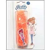 Sasta Lastik Saç Tokası Turuncu Sticker Hediyeli 3 Adet
