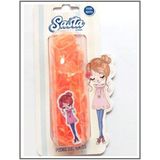 Sasta Lastik Saç Tokası Turuncu Sticker Hediyeli