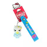 Sasta Lisanslı Silikon Anahtarlık 582648-Mavi Hello Kitty