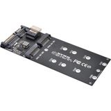 Sata 22PIN Adaptör SFF-8654 - M.2 U2 Kiti Ngff M-Key - Sas Nvme Pcıe SSD Sata SSD Adaptör Yükseltici Kart Anakart ile Uyumlu (Yurt Dışından) - Siyah