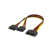 Sata Çoklayıcı, 1 Erkek 2 Dişi 2 Port Çoklayıcı, 15 Pin, Sata HDD Bağlantı Kablosu,
