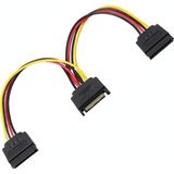 Sata Splitter Kablo 15 Pin SATA Güç Uzatma Kablosu Sata Power Çoklayıcı 15Pin Erkek Çift 15 Pin Dişi