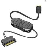 Sata To Argb Siyah Kablo Argb Denetleyici 5V 3Pin Sata Güç Kaynağı Mini Rgb Denetleyici