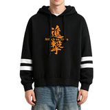Satdflie Anime Attack on Titan Unisex Hoodies Levi Ackerman Kazak Özgürlük Kanatları Baskı Uzun Kollu Sweatshirt Kapüşonlu, Renk/1, XXS