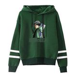 Satdflie Anime Attack on Titan Unisex Hoodies Levi Ackerman Kazak Özgürlük Kanatları Baskı Uzun Kollu Sweatshirt Kapüşonlu, Renk/10, 3XL