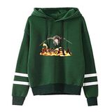Satdflie Anime Attack on Titan Unisex Hoodies Levi Ackerman Kazak Özgürlük Kanatları Baskı Uzun Kollu Sweatshirt Kapüşonlu, Renk/15, XL