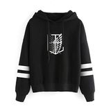 Satdflie Anime Attack on Titan Unisex Hoodies Levi Ackerman Kazak Özgürlük Kanatları Baskı Uzun Kollu Sweatshirt Kapüşonlu, Renk/16, 4XL