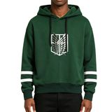 Satdflie Anime Attack on Titan Unisex Hoodies Levi Ackerman Kazak Özgürlük Kanatları Baskı Uzun Kollu Sweatshirt Kapüşonlu, Renk/20, XL