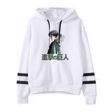 Satdflie Anime Attack on Titan Unisex Hoodies Levi Ackerman Kazak Özgürlük Kanatları Baskı Uzun Kollu Sweatshirt Kapüşonlu, Renk/7, L