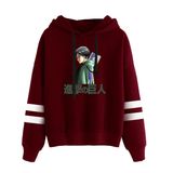Satdflie Anime Attack on Titan Unisex Hoodies Levi Ackerman Kazak Özgürlük Kanatları Baskı Uzun Kollu Sweatshirt Kapüşonlu, Renk/9, XL