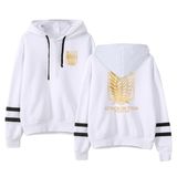 Satdflie Anime Attack on Titan Unisex Hoodies Levi Ackerman Kazak Özgürlük Kanatları Baskı Uzun Kollu Sweatshirt Kapüşonlu, Renkli/22, S