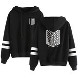 Satdflie Anime Attack on Titan Unisex Hoodies Levi Ackerman Kazak Özgürlük Kanatları Baskı Uzun Kollu Sweatshirt Kapüşonlu, Renkli/26, 4XL