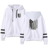Satdflie Anime Attack on Titan Unisex Hoodies Levi Ackerman Kazak Özgürlük Kanatları Baskı Uzun Kollu Sweatshirt Kapüşonlu, Renkli/27, M