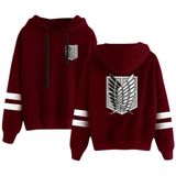 Satdflie Anime Attack on Titan Unisex Hoodies Levi Ackerman Kazak Özgürlük Kanatları Baskı Uzun Kollu Sweatshirt Kapüşonlu, Renkli/29, L
