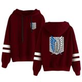 Satdflie Anime Attack on Titan Unisex Hoodies Levi Ackerman Kazak Özgürlük Kanatları Baskı Uzun Kollu Sweatshirt Kapüşonlu, Renkli/34, 4XL