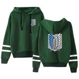 Satdflie Anime Attack on Titan Unisex Hoodies Levi Ackerman Kazak Özgürlük Kanatları Baskı Uzun Kollu Sweatshirt Kapüşonlu, Renkli/35, XL