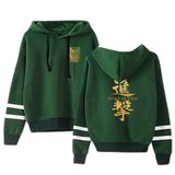 Satdflie Anime Attack on Titan Unisex Hoodies Levi Ackerman Kazak Özgürlük Kanatları Baskı Uzun Kollu Sweatshirt Kapüşonlu, Renkli/40, M