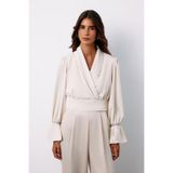 Sateen Aksesuar Detaylı Bluz - BEJ