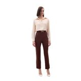 Sateen Aksesuar Detaylı Pantolon, 36, STN139KPA1113, Kahve, Kadın