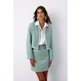 Sateen Aksesuar Detaylı Tüvit Ceket Mint, 40, STN139KCE1544, Mint, Kadın