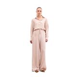 Sateen Bel Lastikli Pantolon, 40, STN139KPA1811, Bej, Kadın