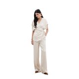 Sateen Cepli Bol Pantolon, 42, STN139KPA1782, Bej, Kadın