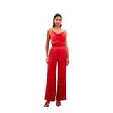 Sateen Cepli Salaş Saten Pantolon, 38, STN139KPA1153, MERCAN, Kadın