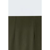 Sateen Düz Kalem Etek - Haki - 40