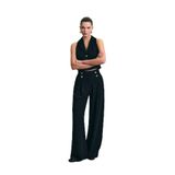 Sateen Eva Krep Pantolon, 38, STN139KPA2102, Siyah, Kadın