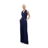 Sateen Eva Krep Pantolon, 42, STN139KPA2102, Lacivert, Kadın