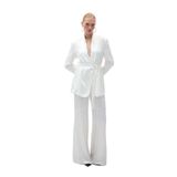 Sateen Jakar Saten Pantolon, 38, STN139KPA1854, Ekru, Kadın