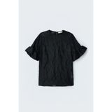 Sateen Kadın Dokulu Kısa Kollu Bluz 2235-1330