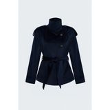 Sateen Kadın Kadife Kısa Ceket 2363-6648 - 40 - Lacivert