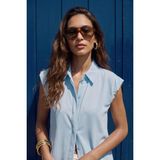 Sateen Kadın Kol Detaylı Gömlek 2230-2222 - 36 - Sarı