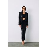 Sateen Karolin Midi Etek - Siyah - 38