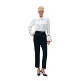 Sateen Kemerli Pantolon, 38, STN139KPA1860, Siyah, Kadın